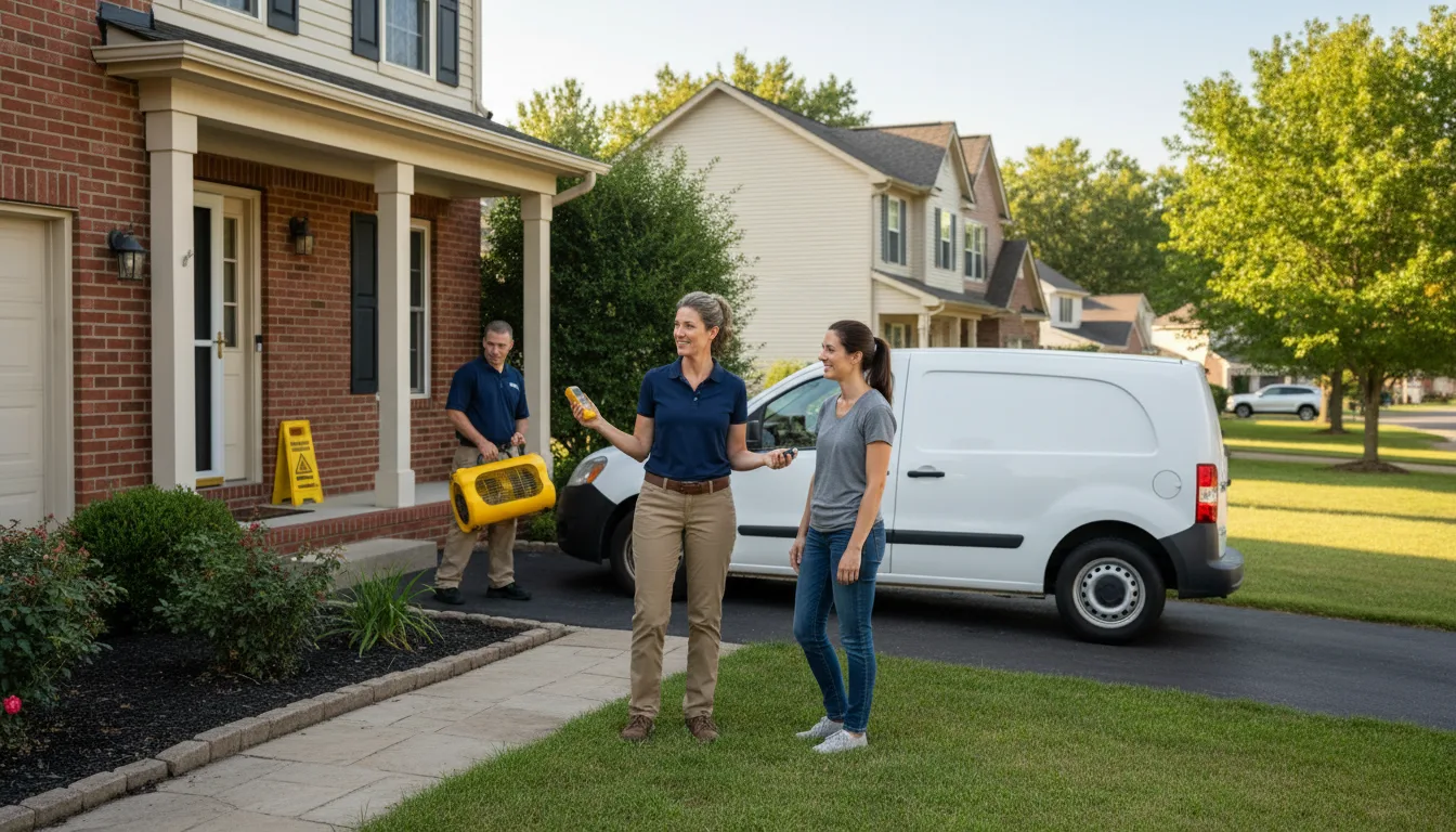 Residential water damage restoration in Jarreau, LA